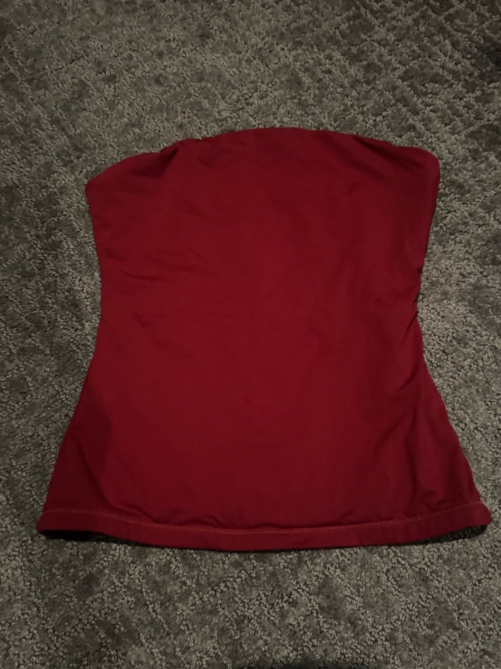 Strapless Red Tube Crop Top